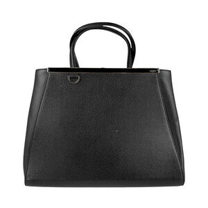 Fendi Toujours Leather Shoulder Bag Black